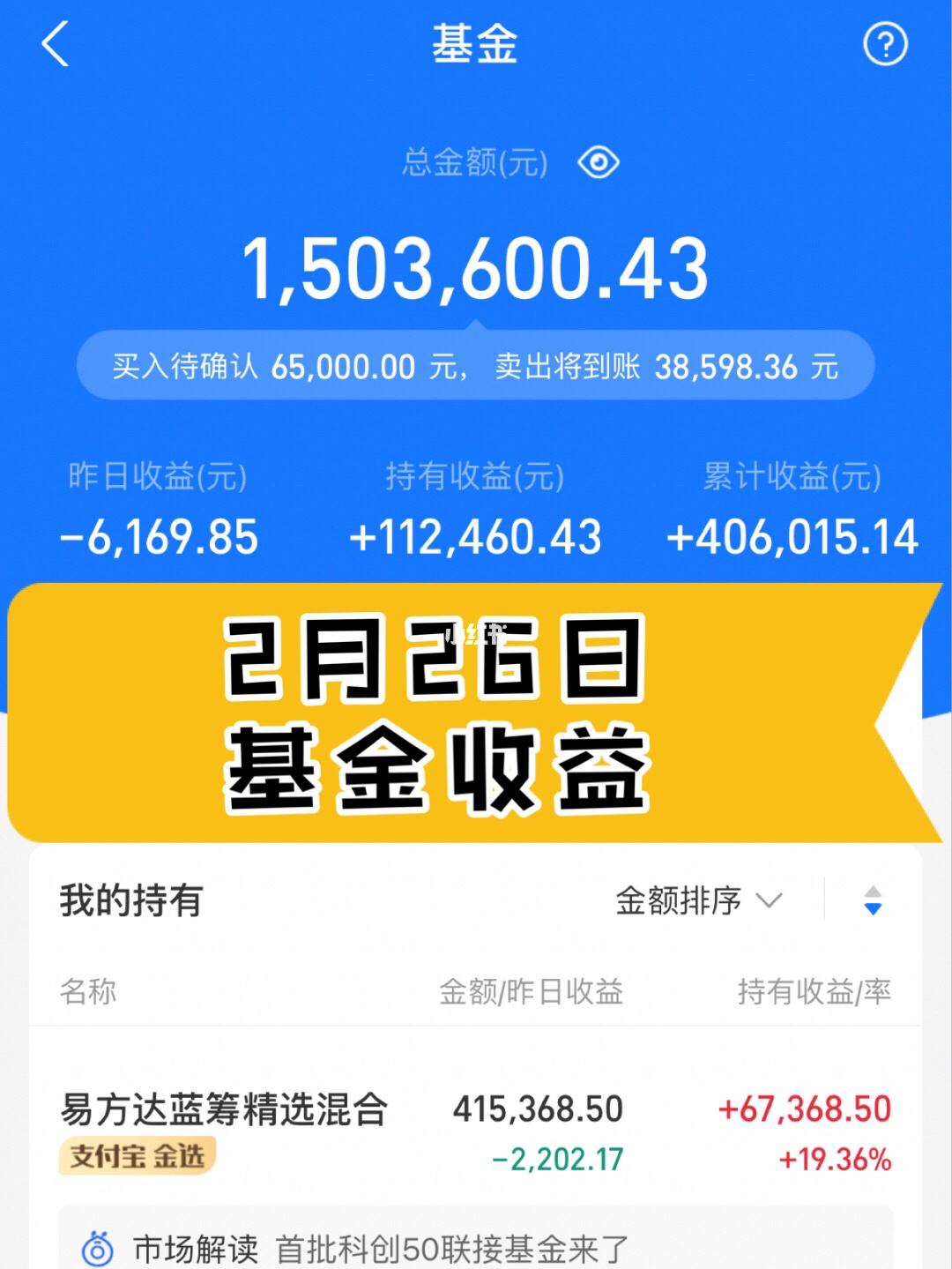 理财收益期(理财收益期末净值减去期初净值)